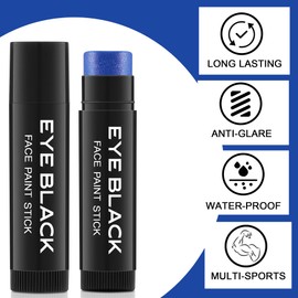Royal Blue Eye Black Stick,Sports Glitter Eye Black for Baseball Football Softball, Anti-Glare Under Eye Grease Stick Sports Favor Spirit Day Accessories