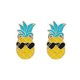 Opexicos 2Pcs Pineapple Enamel Pin Badge Brooch