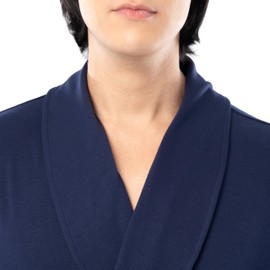 Fruit of the Loom Men's Lightweight French Terry Robe, Navy, One Size