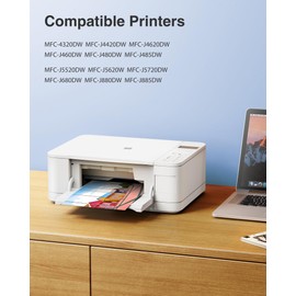 KOTANG LC203XL LC201 Ink Cartridges Compatible for Brother LC203 LC201 High Yield Work with Brother MFC-J480DW MFC-J880DW MFC-J4420DW MFC-J680DW Printer (BK/CMY, 4 Pack)