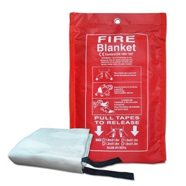 39"x39" Fire Blanket Emergency for Home, Kitchen, Camping & Car - Heavy Duty Fiberglass Fire Suppression Safety Cover (1 Pack)