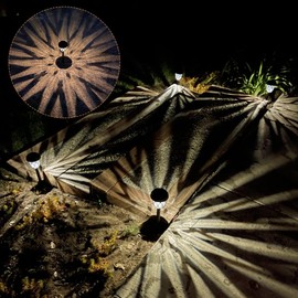 HELESIN Solar Lights Outdoor, 6 Pack Solar Garden Lights Waterproof, Outdoor Solar Lights with Unique Light and Shadow Effects for Pathway Yard Patio Walkway Driveway Garden Lawn Decor