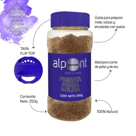 Alpont Pimienta gorda molida, 250 g