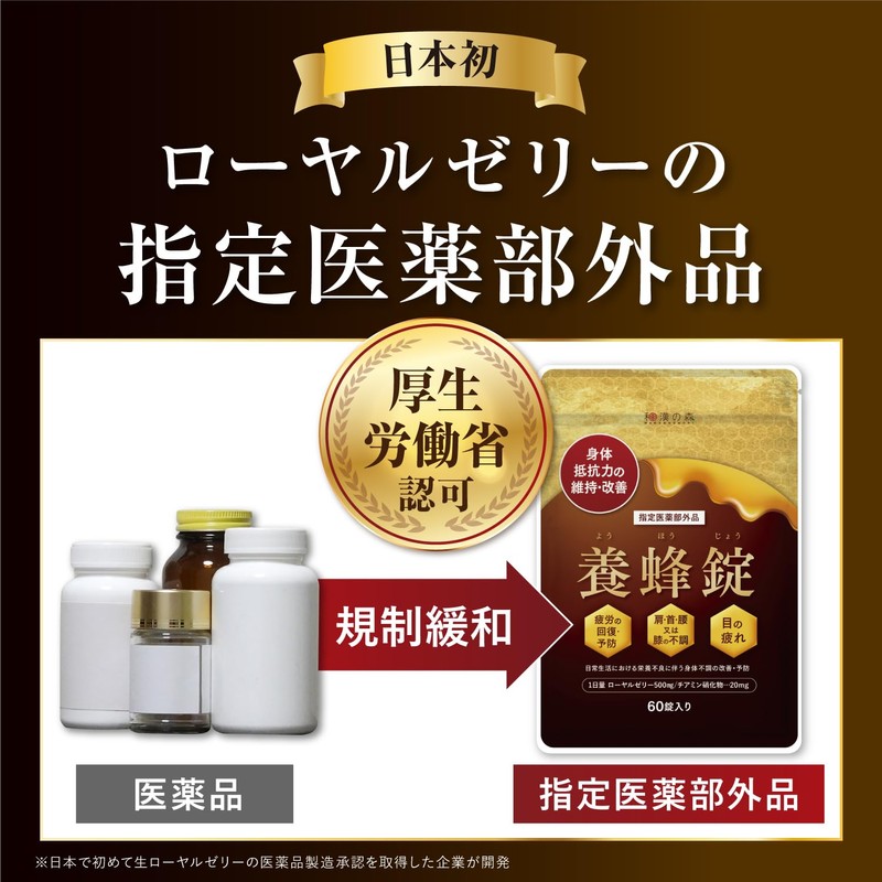 【Specified External Medicine】養蜂錠 60 Tablets 30 Day Supply for Fatigue