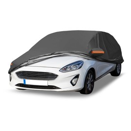 ATOCOVER Car Cover Waterproof Custom Fit for Ford Fiesta Hatchback 2008-2022 All Weather for Automobiles Outdoor Snow Sun Dust UV Protection Full Exterior Cover with Door Zipper