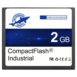 Dogfish Compact Flash Memory Card 2GB High Performance Industrial CF Type I Card FAT16 for Industrial Equipment and Vintage Digital Cameras