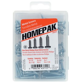 Hillman HOMEPAK 41815 Pan Head Phillips Sheet Metal Screws