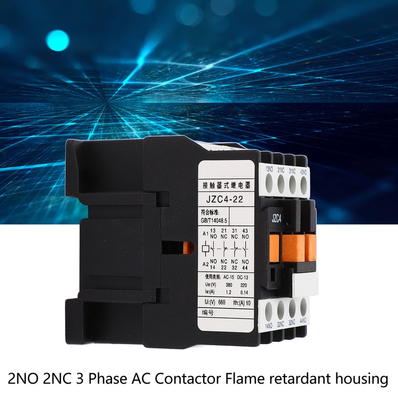 2 Poles AC Contactor 3 Phase 2NO 2NC Electric Contactor