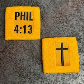 Christian Sweatband 2 Pack - Color: Yellow