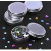 12Pcs Silver Empty Refillable Aluminum Tins Cosmetic Makeup Cream Sample
