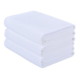 HOPESHINE Microfiber Gym Towels Fast Drying Sports Towel 3-Pack 16inch X 32inch (White)