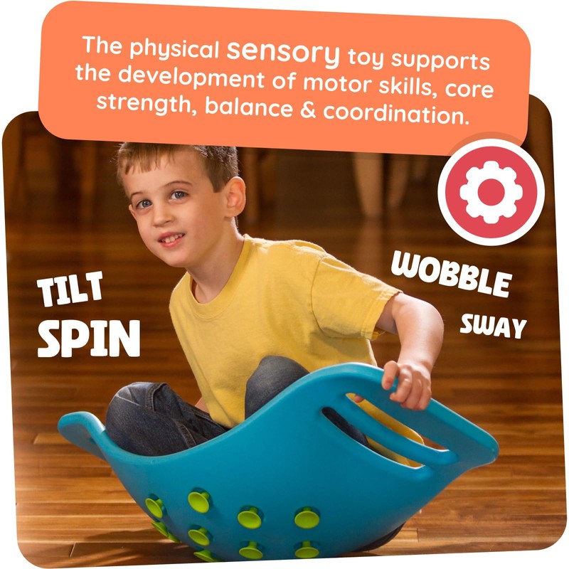 Fat Brain Toys Teeter Popper, Indoor Toddler Sensory Toys for