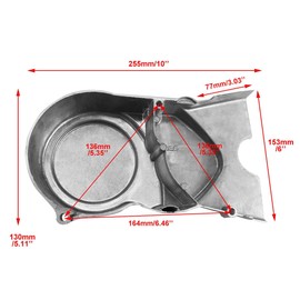 PRO BAT Silver Left Engine Stator Cover for CRF50 XR50 SSR 50cc 70cc 90cc 110cc 125cc Thumpstar Apollo Stomp Pitster Pro Taotao Coolster Roketa Chinese Dirt Pit Bike