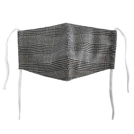 Reasy Women's Checkered Mask with Cool Touch & UV Protection Function, Made in Japan, Gingham Check, Cool feeling: Glen check