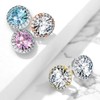 14 Gauge Round Prong Set CZ Center with CZ Around
