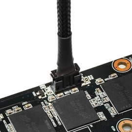 CRJ Micro PH 4-Pin Extension Cable - 12-inch (30cm), Black Sleeved - Micro PH 2.0mm Pitch Connector Extension Cable for Computer Graphics Cards and Fans