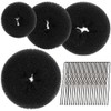 4 Pcs Ring Style Donut Bun Shaper with 20 Hair