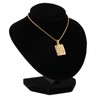 1 Piece A-Z Letter Square Pendant Necklace, Statement Trend Geometric