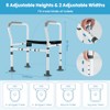 COSTWAY Foldable Toilet Safety Frame, Height & Width Adjustable Toilet