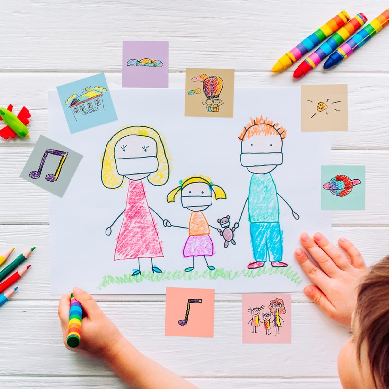 EOOUT 8 Pads Pastel Sticky Notes, 3x3 Inches, Super Adhesive