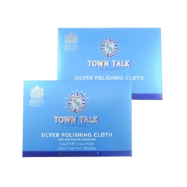 TOWN TALK Silver Polishing Cloth, Silver Cloth, Silver Cleaner, Set of 2, Bulk Purchase