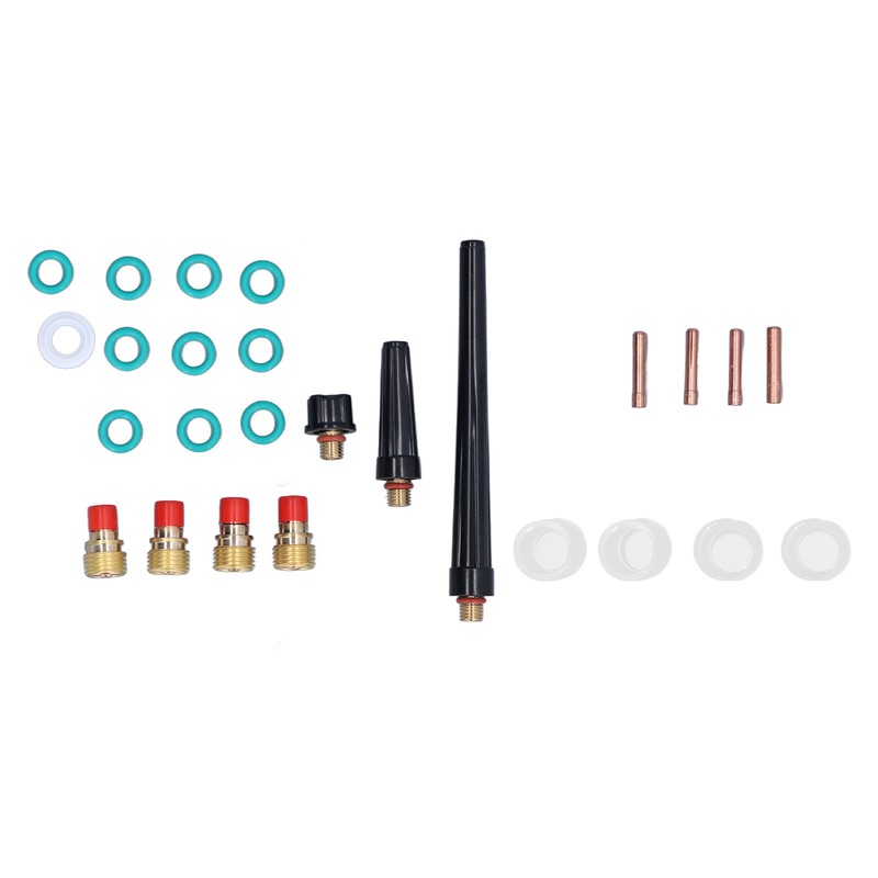 26Pcs TIG Welding Torch Tool Glass Cup Gas Lens Welding