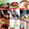 Instant Read Digital Meat Thermometer - 2 Pack Waterproof Kitchen