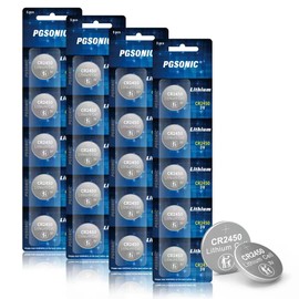 PGSONIC 20 Pack CR2450 3V Lithium Coin Battery