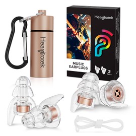 Hearprotek Concert Ear Plugs, 2Pairs Reusable high Fidelity Musician Ear Plugs for Concerts Loud Music-Noise Reduction Ear Protection earplugs for Rave,Festival,Music,Tinnitus Relief