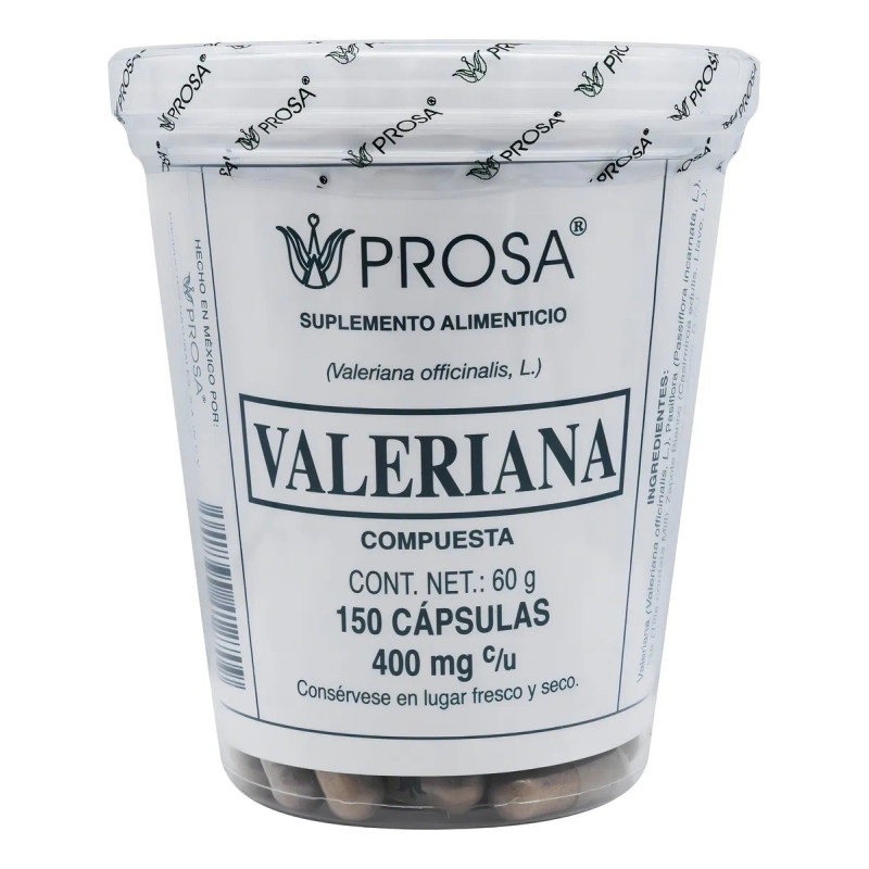 Valeriana Prosa 150 Capsulas Auxiliar Cansancio Dolor Cabeza