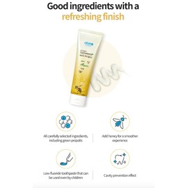 Low Fluoride Toothpaste with Propolis Extract 200g (7.05oz), 3 pcs