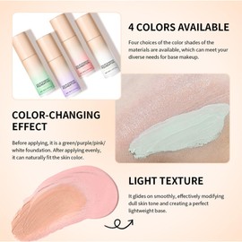 Colour Changing Foundation For Mature Skin, Liquid Foundation For Aging Skin – Lightweight, Hydrating & Buildable Coverage For Flawless, Even Skin Tone | Long Lasting Color Match For Face, #01 Green