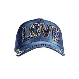 Red by Kiss Satin-Lined Baseball Cap, Comfortable Fit Adjustable Hat, Hair Protection Unique Designs (Love)