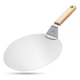 Mebix TRD  Pala Redonda De Acero Inoxidable Para Pizza Espátula Color Plateado