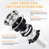 Kitchen Sink Drain Assembly, Stainless Steel Basket Strainer with Knob,