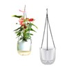 Meicynhoger 2-Pack Clear Self-Watering Hanging Planter for Spider Plant,Ivy,Orchids,Pothos -