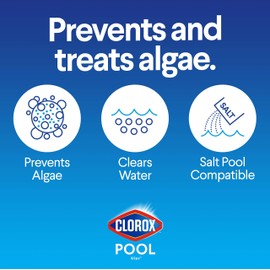 Clorox® Pool&Spa™ Swimming Pool Algaecide and Clarifier, Prevents and Treats Pool Algae, Clears Water, 128 Fl Oz (Pack of 1)
