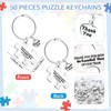 Sasylvia Team Gifts for Coworker Puzzle Inspirational Keychain Thank You