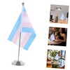 TEHAUX 1set Rainbow Table Flag Pride Decorations Desk Flag Rods