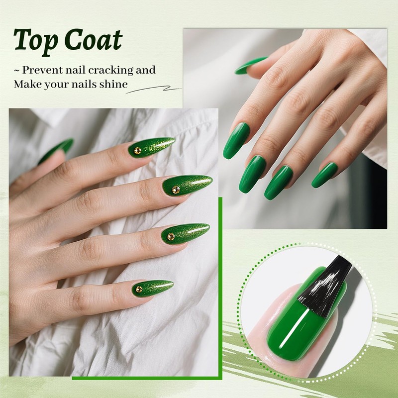 JODSONE 3Pcs 10ml Top Coat Base Coat Builder Gel Set