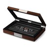 Lifomenz Co Wood Cufflink Box with Glass Window Cufflink Display