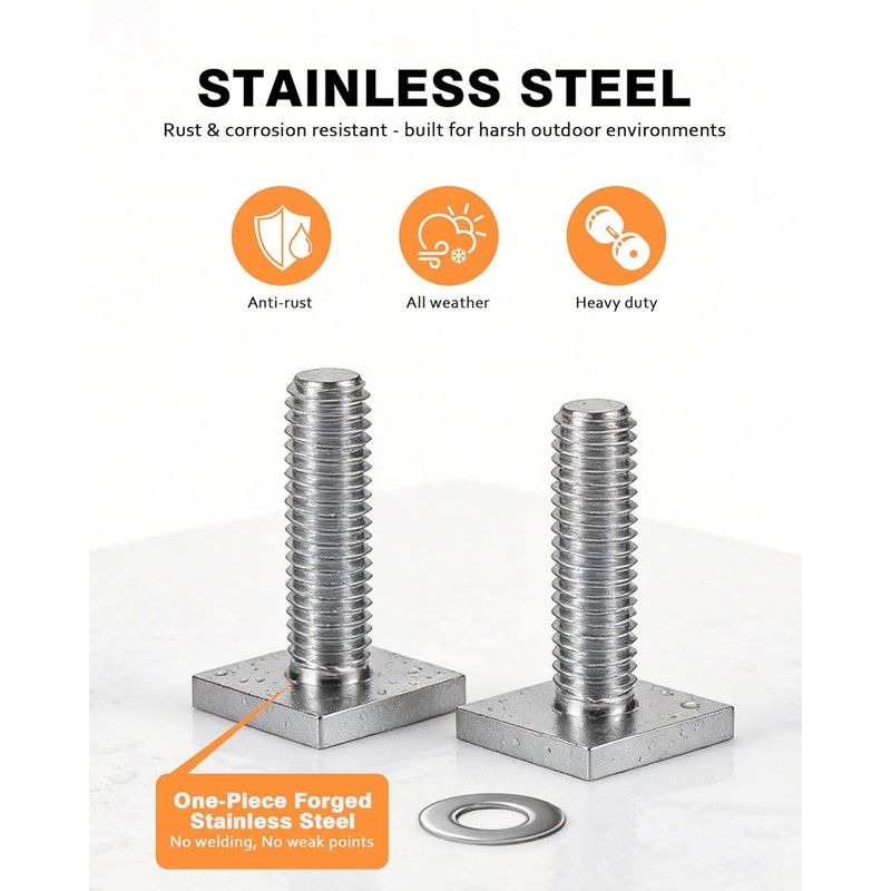 T Slot Bolts for Roof Rack Cross Bars, Platform, Cargo