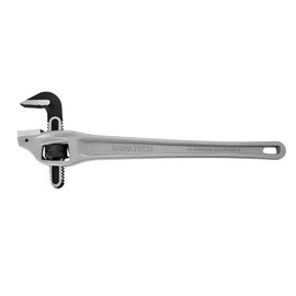 DURATECH 18-inch Heavy Duty Aluminum Offset Pipe Wrench, 2-1/2” Jaw Capacity, Adjustable Plumbing Wrench, Drop Forged, Exceed GGG standard