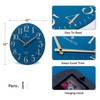 NIKKY HOME Navy Blue Wooden Wall Clock 12 Inch -