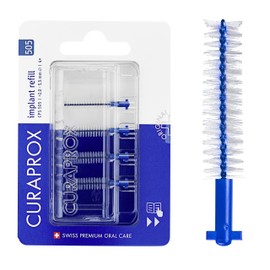 Curaprox CPS 505 Implant Replacement, 4 Pack, Blue, Swiss Made