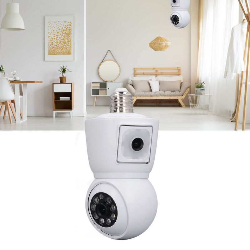 Dual Lens Security Camera 360 Degree Panoramic WiFi Indoor Surveillance