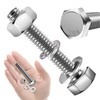 Mywish (10 Sets) 1/4-20x1-3/4 Hex Head Assorted Screws Nuts and