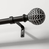 QDWIS Black Curtain Rods for Windows 72 to 144 Inch,1''