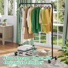 Simple Trending Standard Clothes Clothing Garment Rack with Storage Shelves,