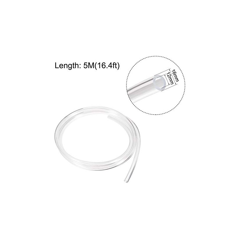 sourcing map PVC Vinyl Hose 12mm Internal Dia. x 16mm